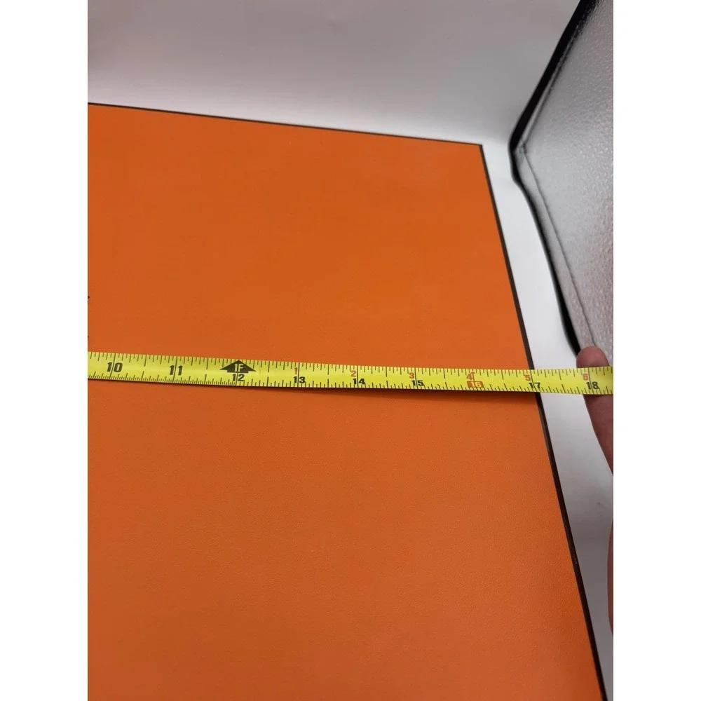 Hermes Empty Orange Box Tissue Paper Leather Booklet 17